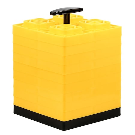 Camco FasTen Leveling Blocks w/T-Handle - 2x2 - Yellow 10-Pack 44512